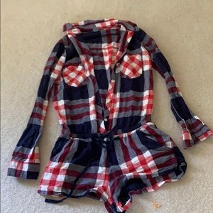 Aerie Plaid Romper